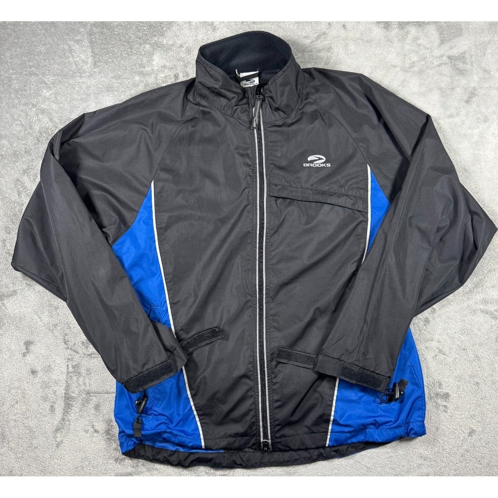 Brooks Aireplex Running Jacket Windbreaker Black Blue Mens Medium RN 76997
